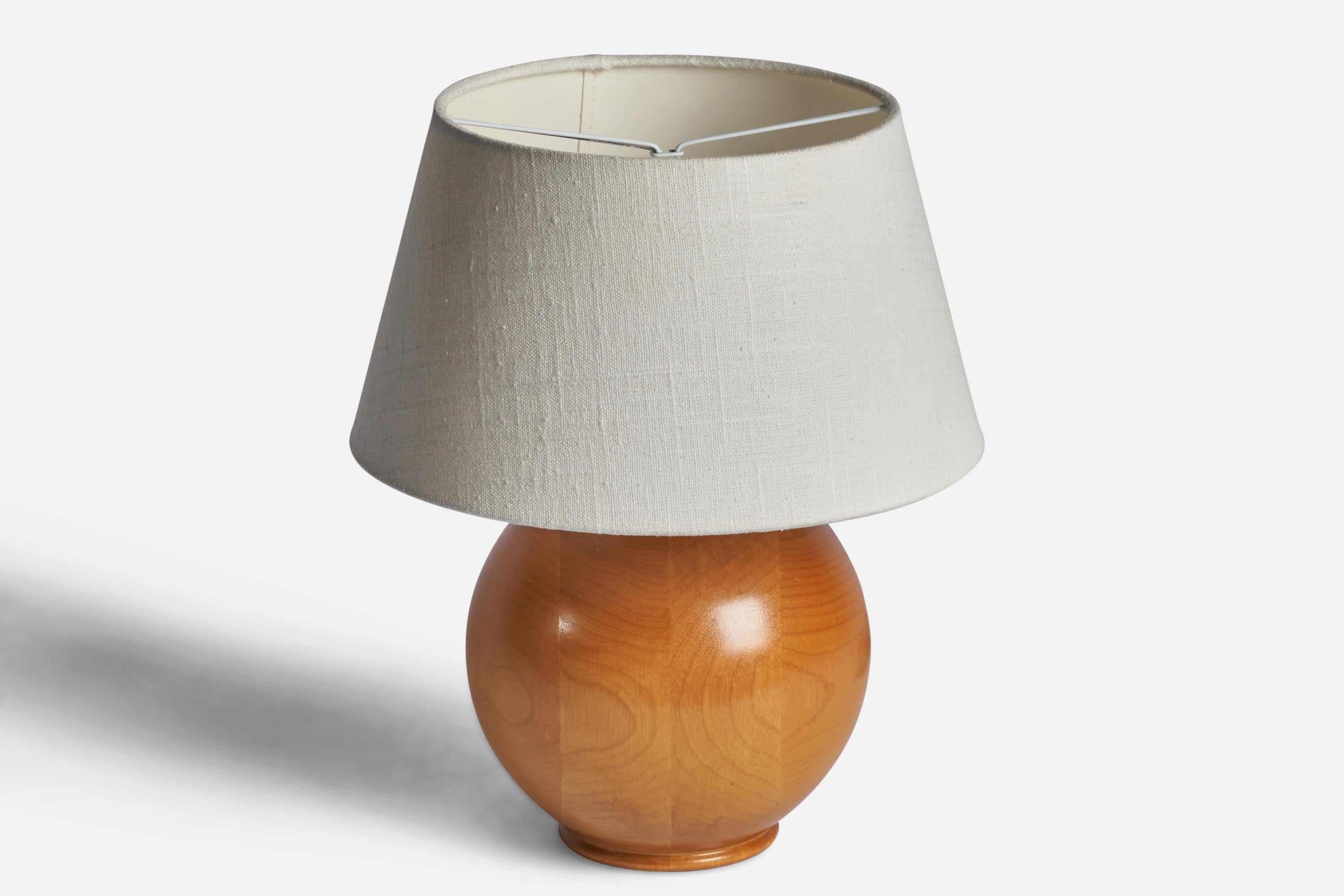 Mid-Century Modern Swedish Designer, Table Lamp, Pine, Sweden, 1960s For Sale