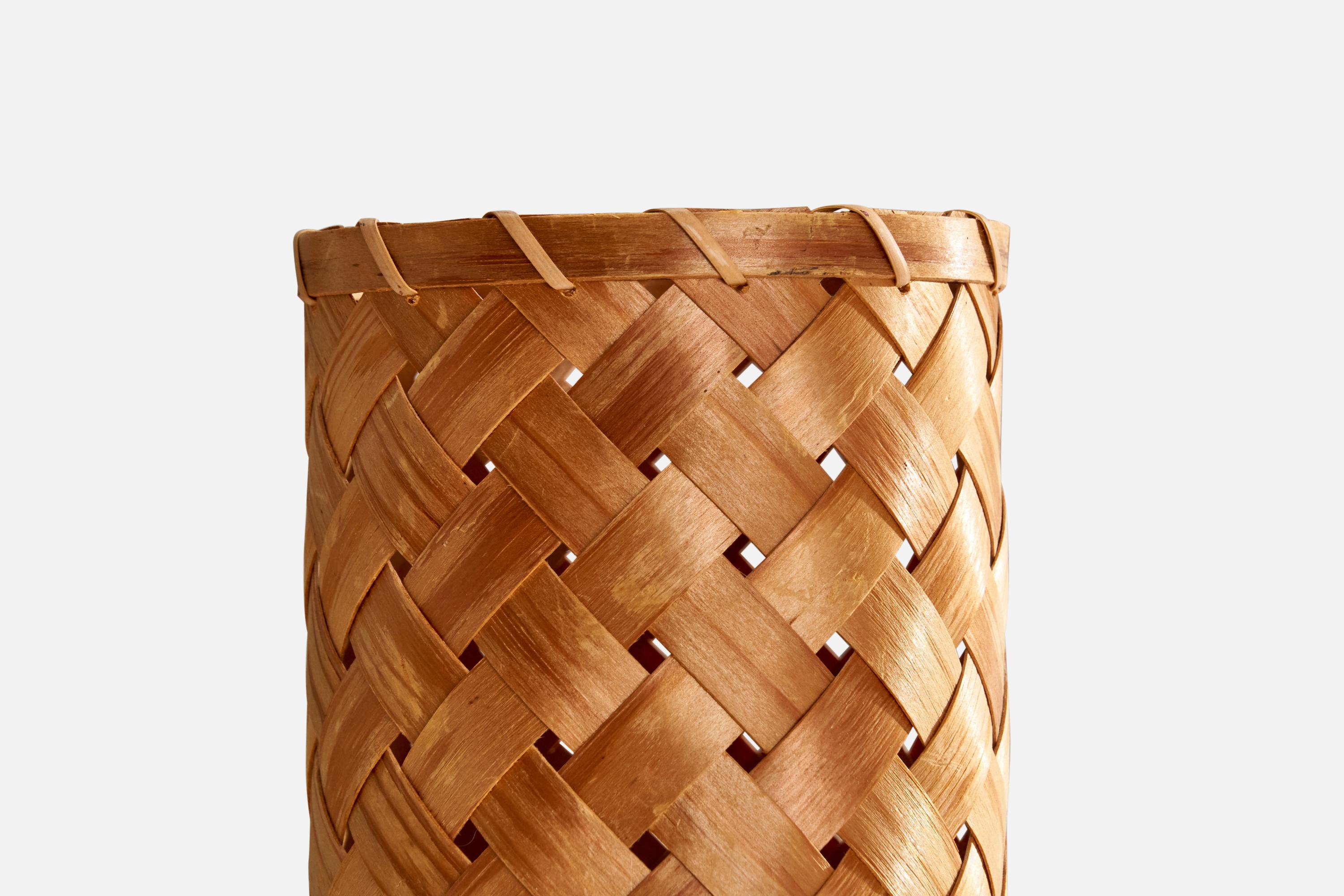 Swedish Designer, Table Lamp, Pine, Sweden, 1960s For Sale 1
