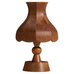Swedish Designer, Table Lamp, Pine, Sweden, 1960s