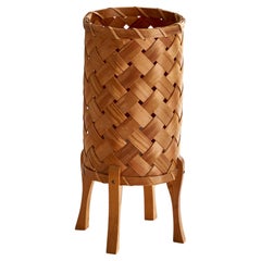 Schwedische Designerin, Tischlampe, Kiefernholz, Schweden, 1960er Jahre