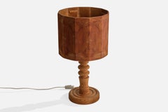 Lampada da tavolo di design svedese, pino, Svezia, anni '1970