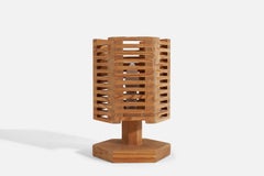 Swedish Designer, Table Lamp, Pine, Sweden, 1970s