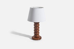 Designer suédois, lampe de bureau, pin, Suède, années 1970