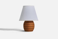 Swedish Designer, Table Lamp, Pine, Sweden, 1970s