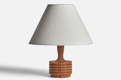 Swedish Designer, Table Lamp, Pine, Sweden, 1970s
