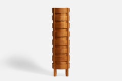 Schwedische Designerin, Tischlampe, Kiefernholz, Schweden, 1970er Jahre