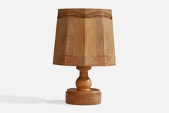 Swedish Designer, Table Lamp, Pine, Sweden, 1970s