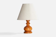Lampada da tavolo di design svedese, pino, Svezia, anni '1970