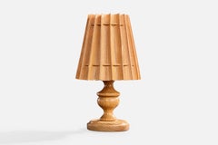 Lampada da tavolo di design svedese, pino, Svezia, anni '1970