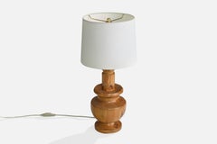Lampada da tavolo di design svedese, pino, Svezia, anni '1970