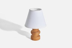 Swedish Designer, Table Lamp, Pine, Sweden, 1970s