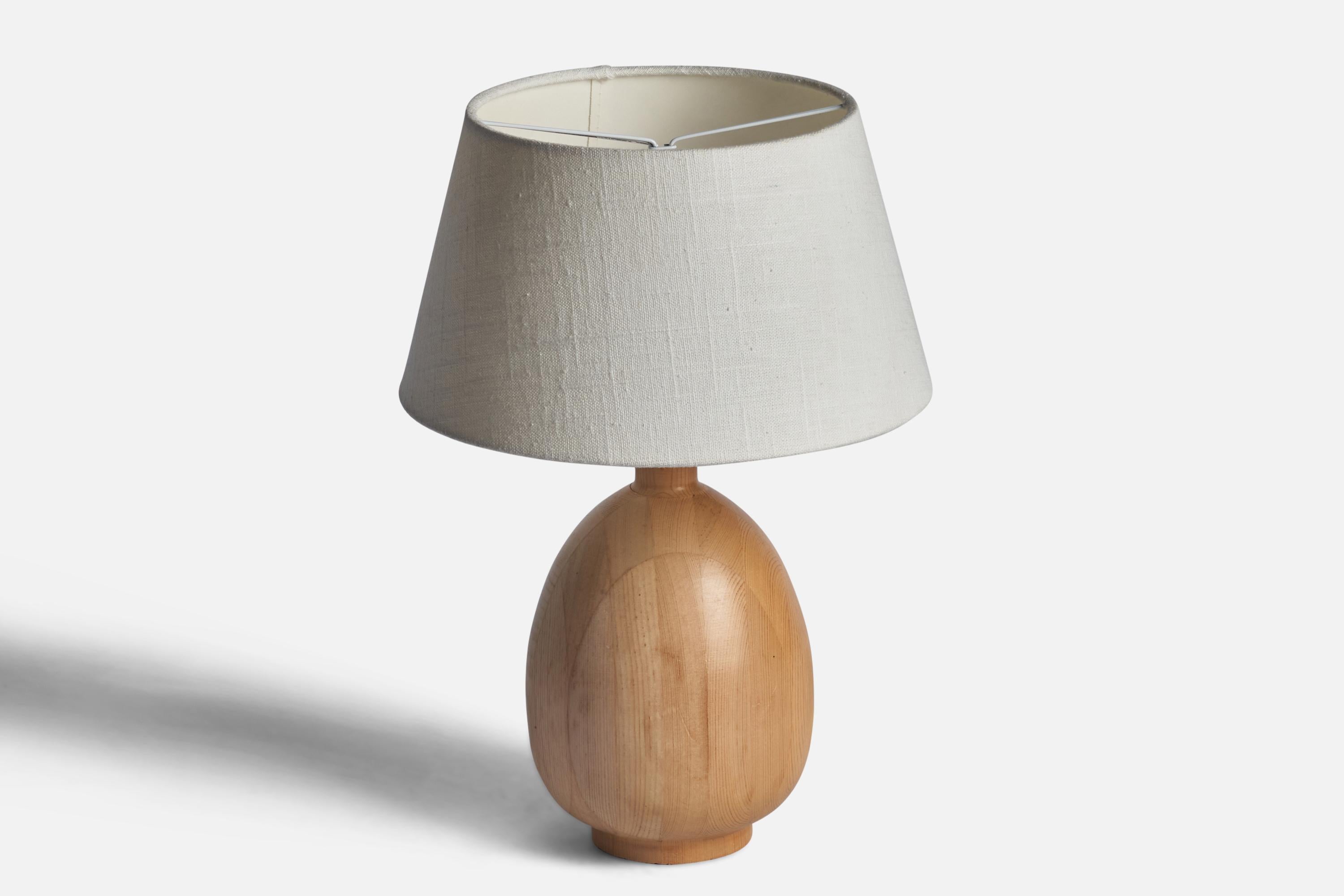 Post-Modern Swedish Designer, Table Lamp, Pine, Sweden, 1970s For Sale