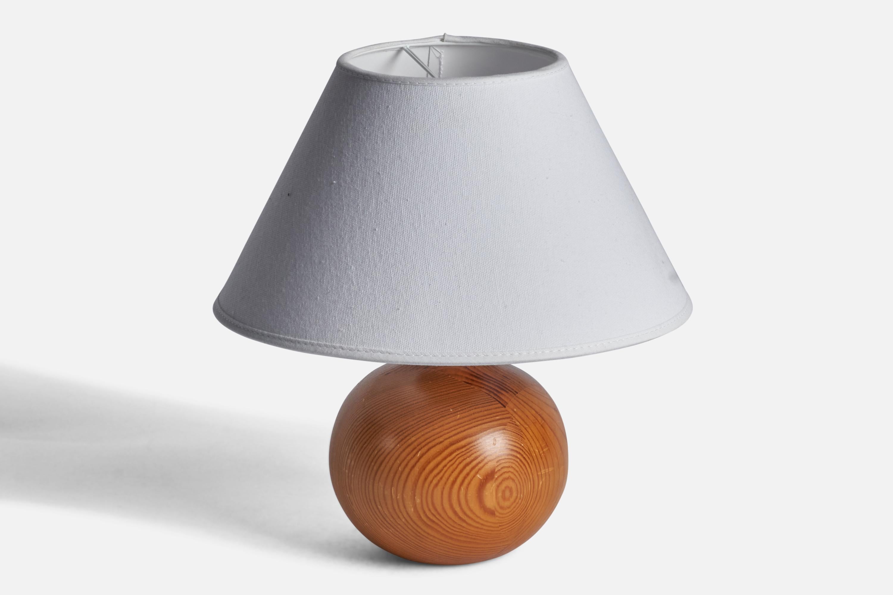 Post-Modern Swedish Designer, Table Lamp, Pine, Sweden, 1970s For Sale