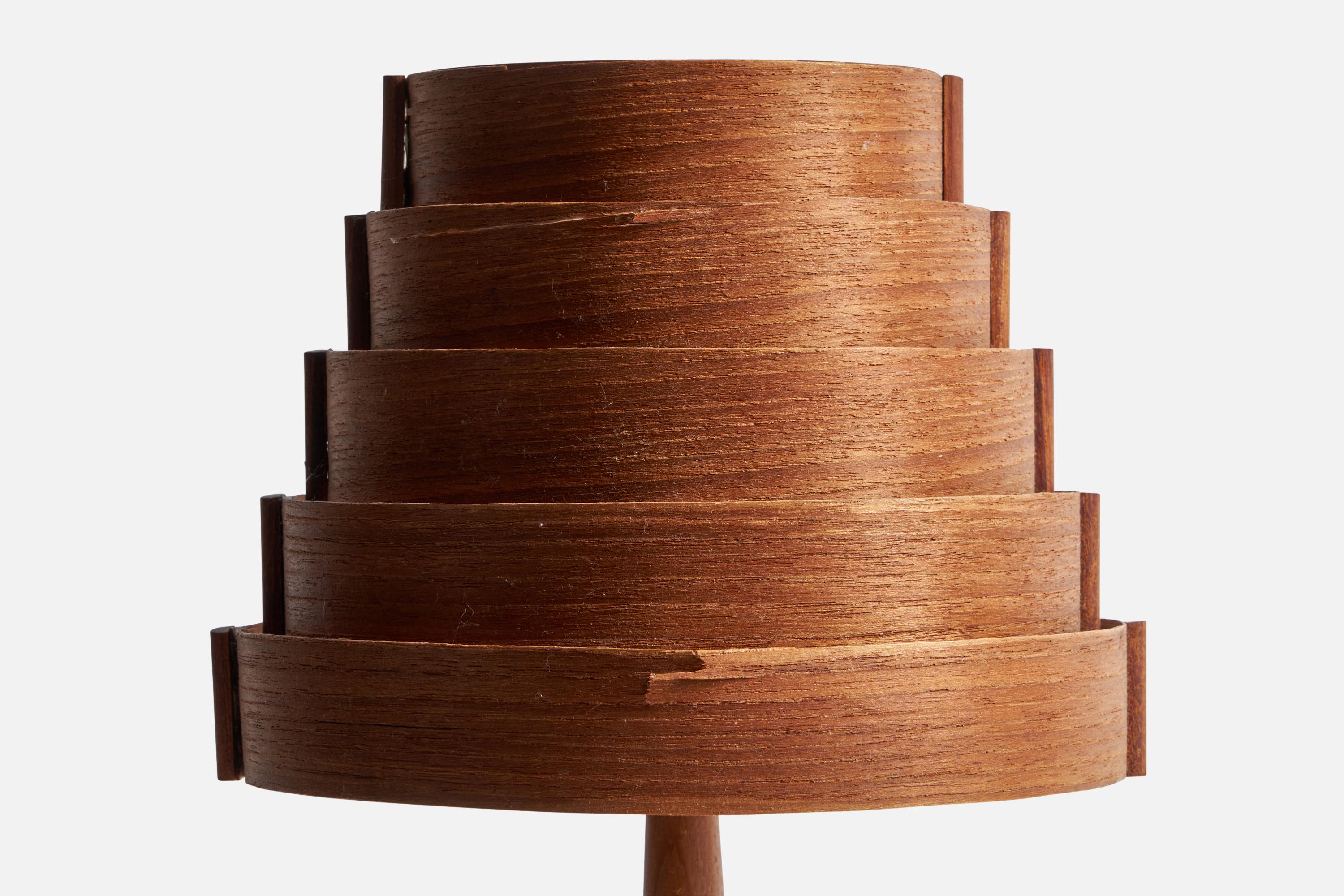 Late 20th Century Swedish Designer, Table Lamp, Pine, Sweden, 1970s For Sale