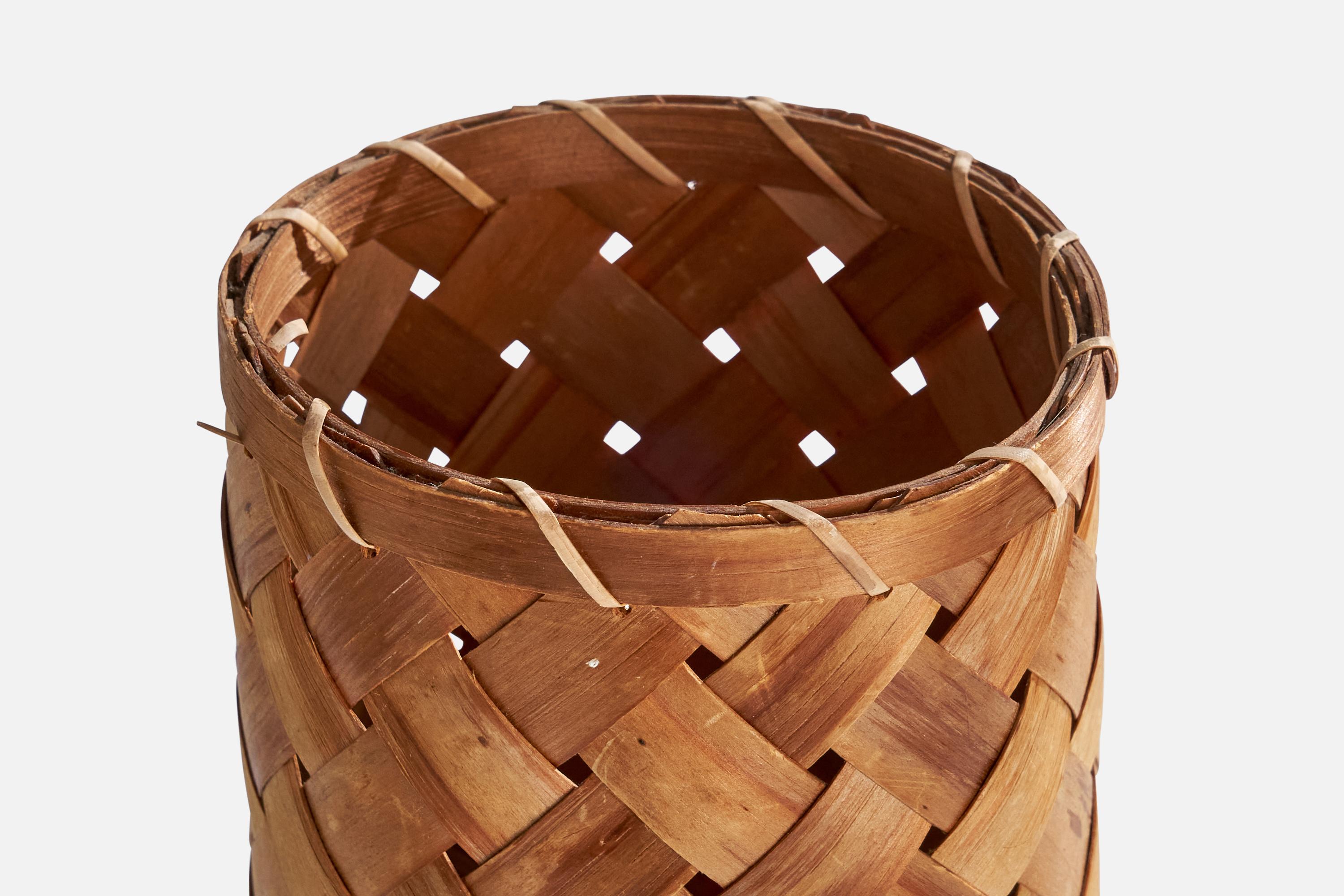 Late 20th Century Swedish Designer, Table Lamp, Pine, Sweden, 1970s For Sale