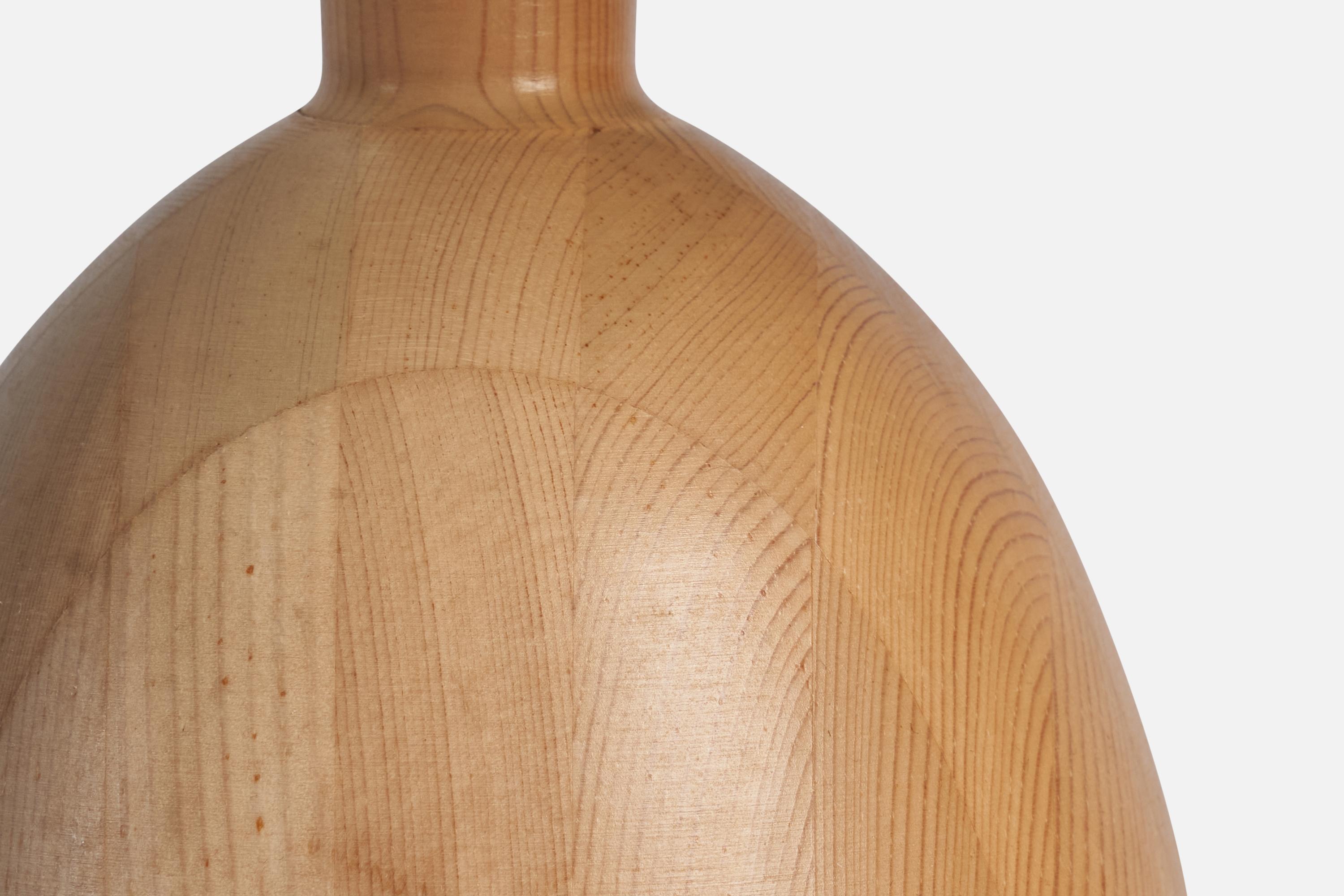 Late 20th Century Swedish Designer, Table Lamp, Pine, Sweden, 1970s For Sale