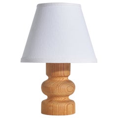 Swedish Designer, Table Lamp, Pine, Sweden, 1970s
