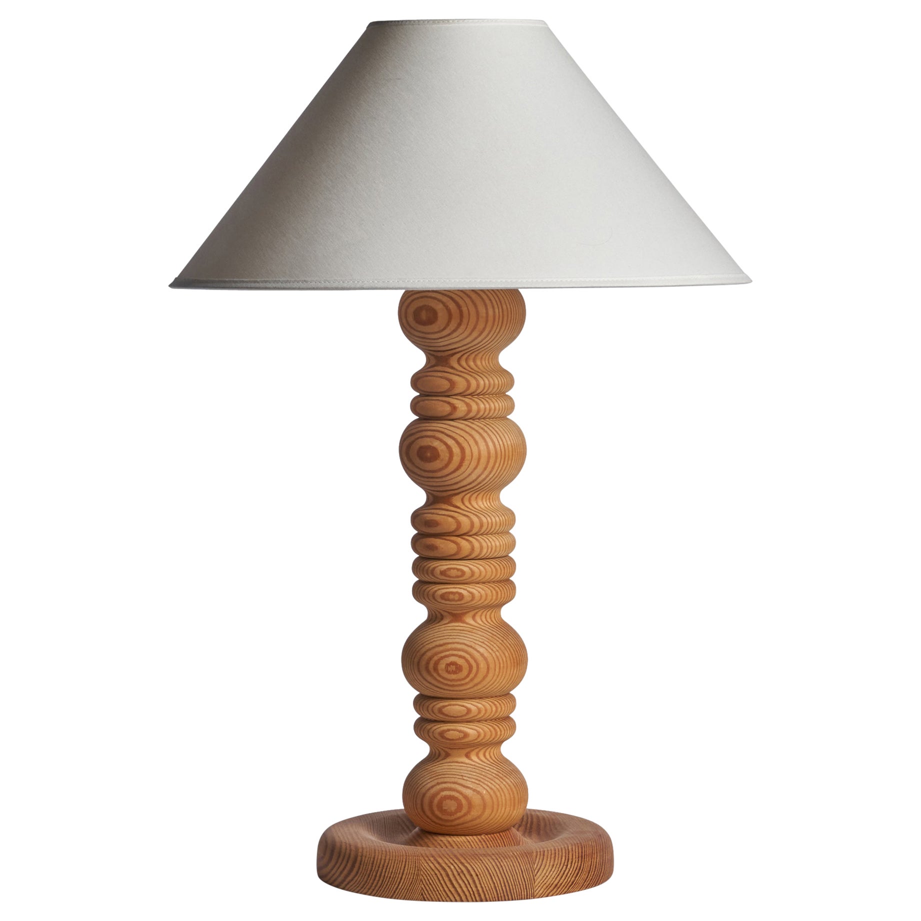 Créateur suédois, lampe de bureau, pin, Suède, années 1970