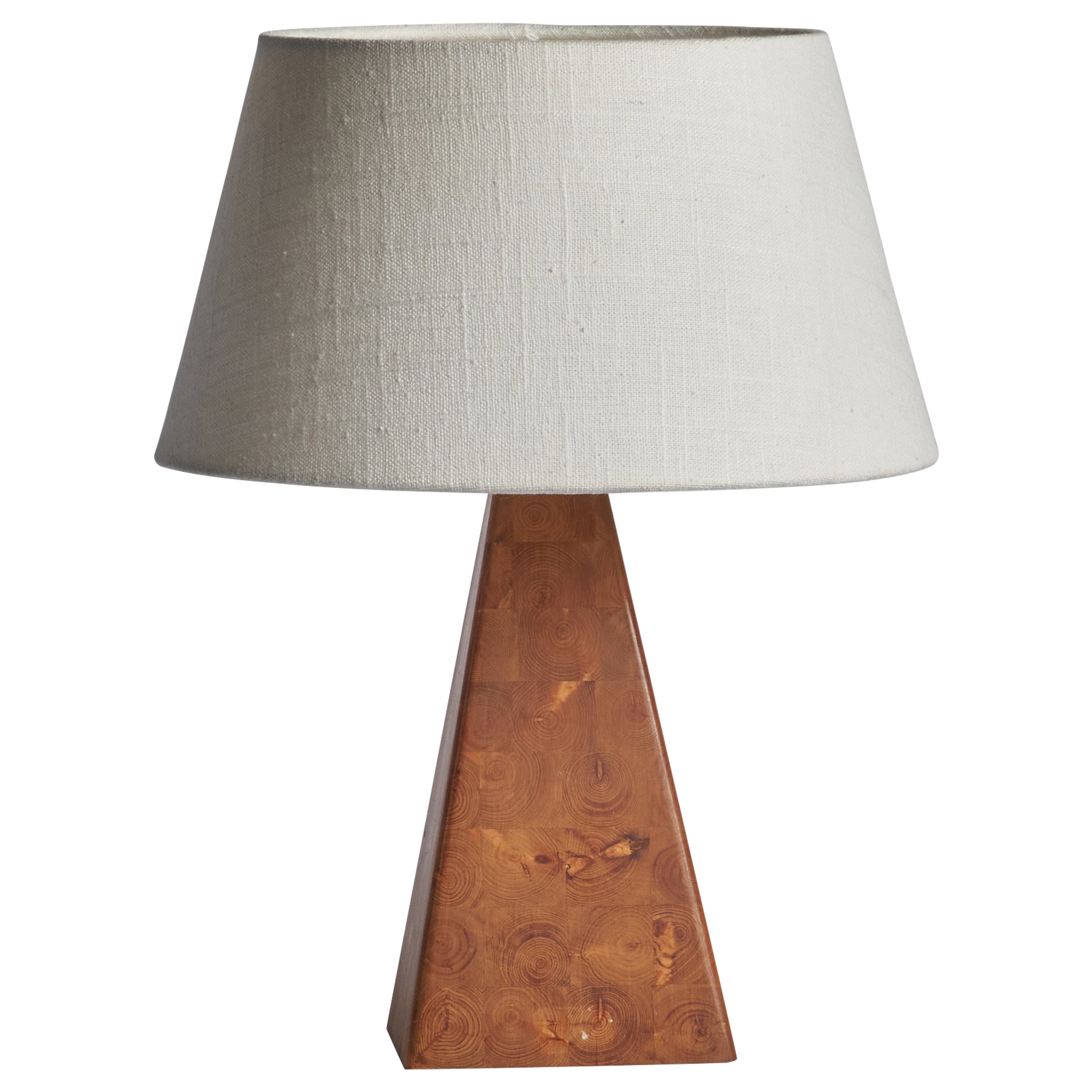 Créateur suédois, lampe de bureau, pin, Suède, années 1970