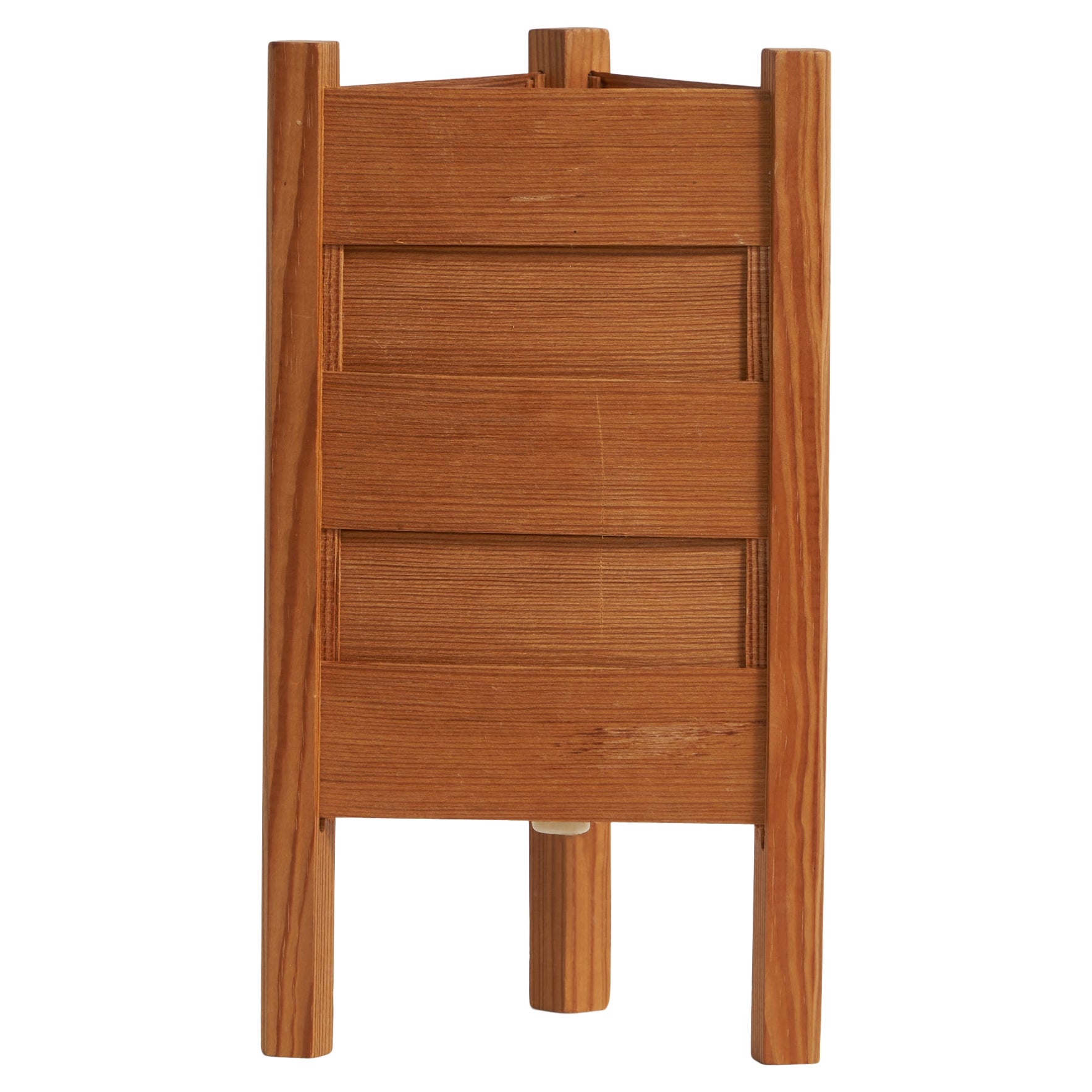 Créateur suédois, lampe de bureau, pin, Suède, années 1970