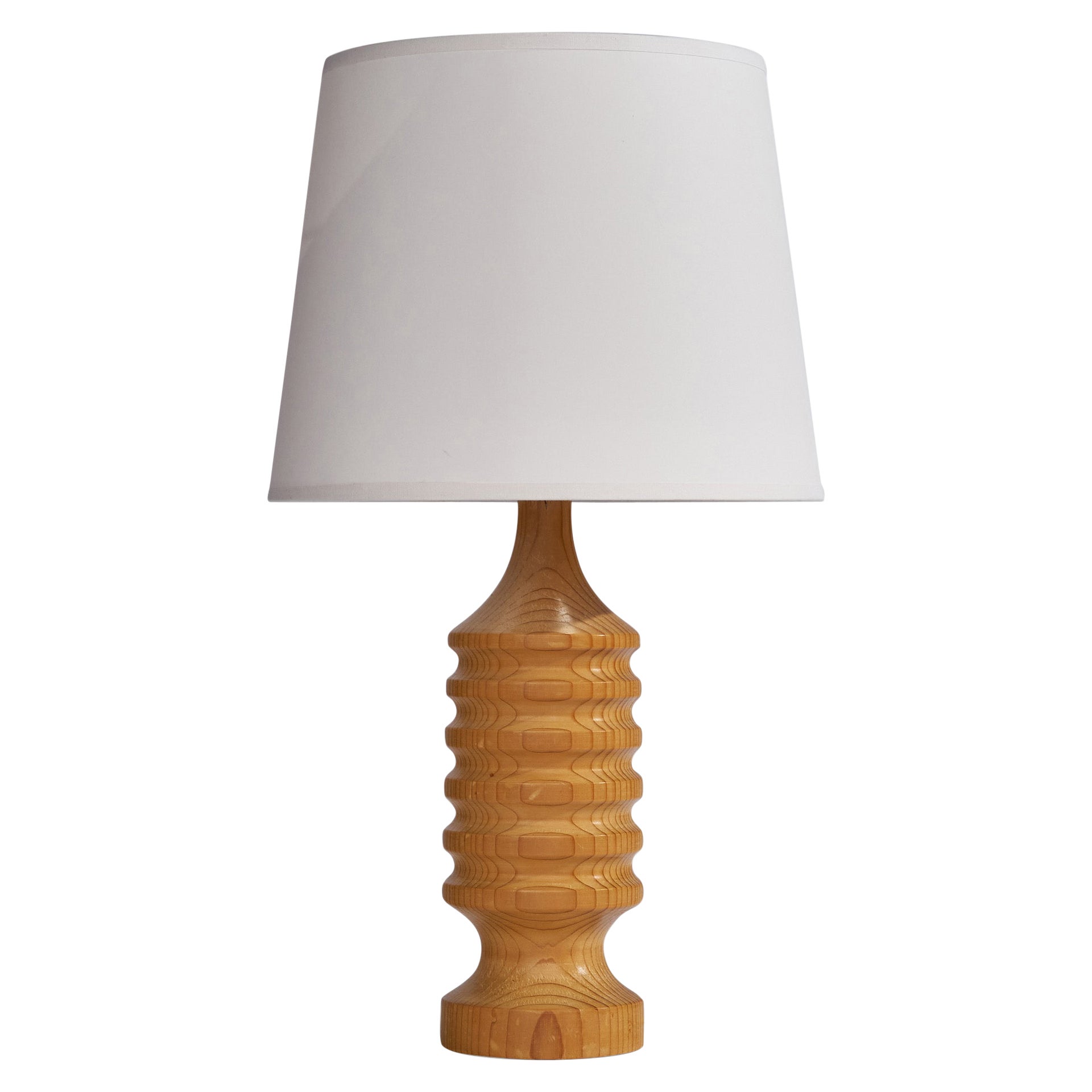 Créateur suédois, lampe de bureau, pin, Suède, années 1970