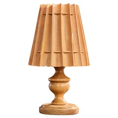 Swedish Designer, Table Lamp, Pine, Sweden, 1970s
