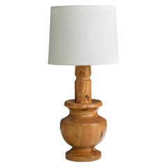 Lampada da tavolo di design svedese, pino, Svezia, anni '1970