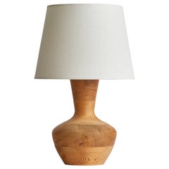 Swedish Designer, Table Lamp, Pine, Sweden, 1970s