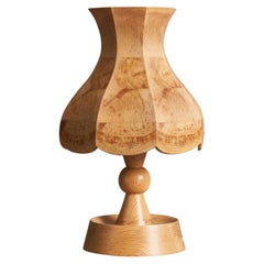 Swedish Designer, Table Lamp, Pine, Sweden, 1970s