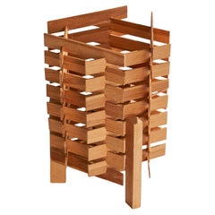 Lampada da tavolo di design svedese, pino, Svezia, anni '1970