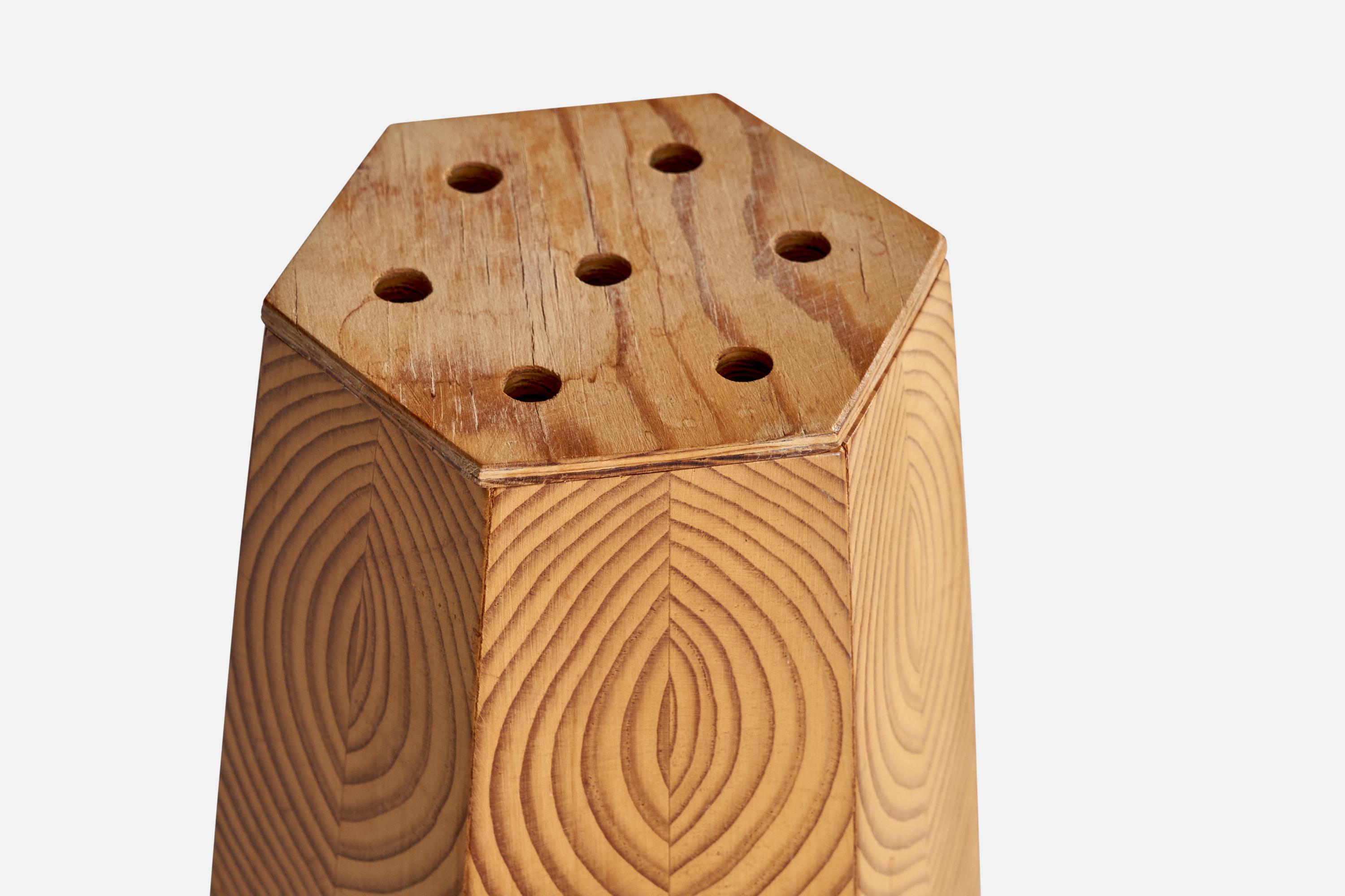 Swedish Designer, Table Lamp, Pine, Sweden, 1973 For Sale 1