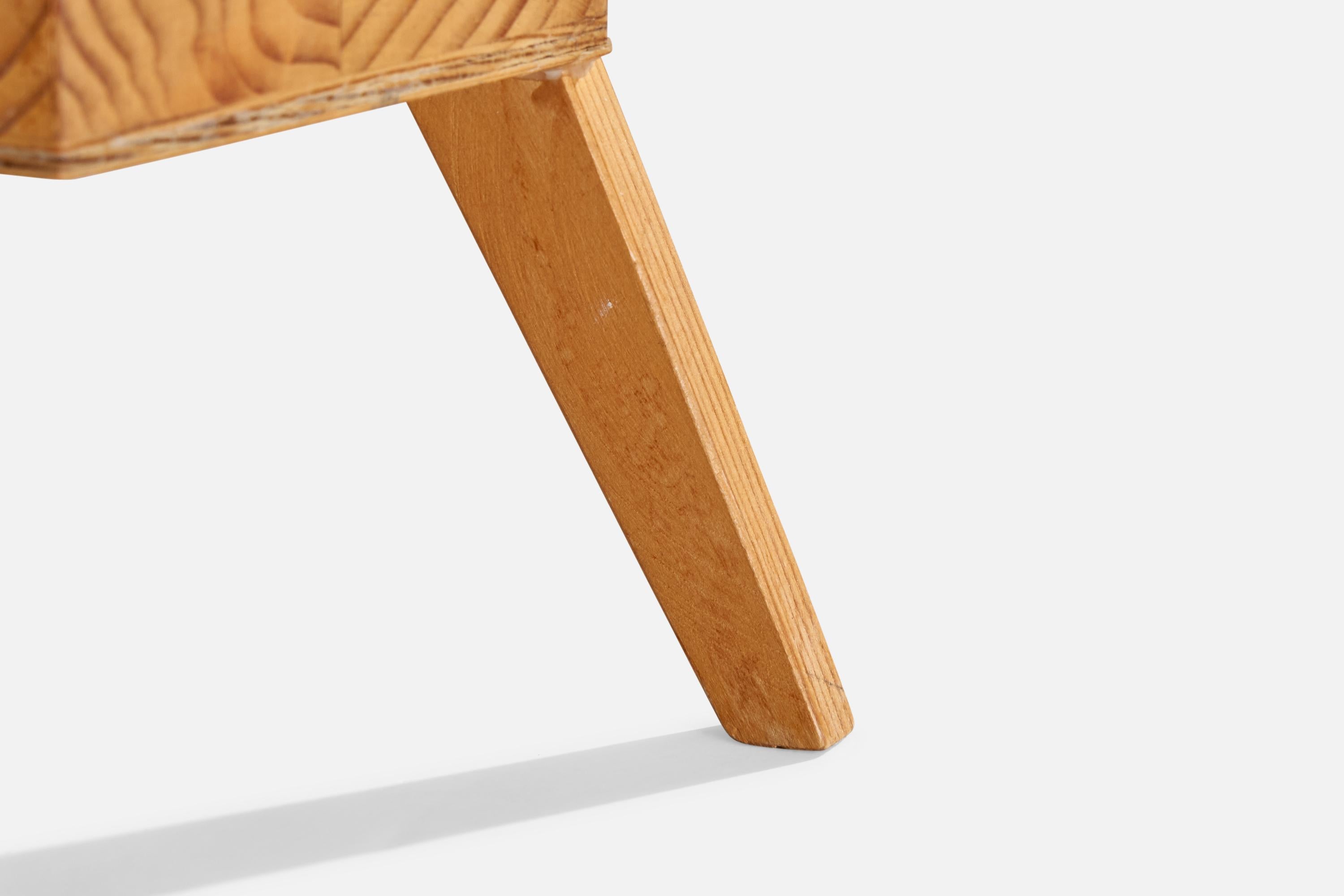 Swedish Designer, Table Lamp, Pine, Sweden, 1973 For Sale 4