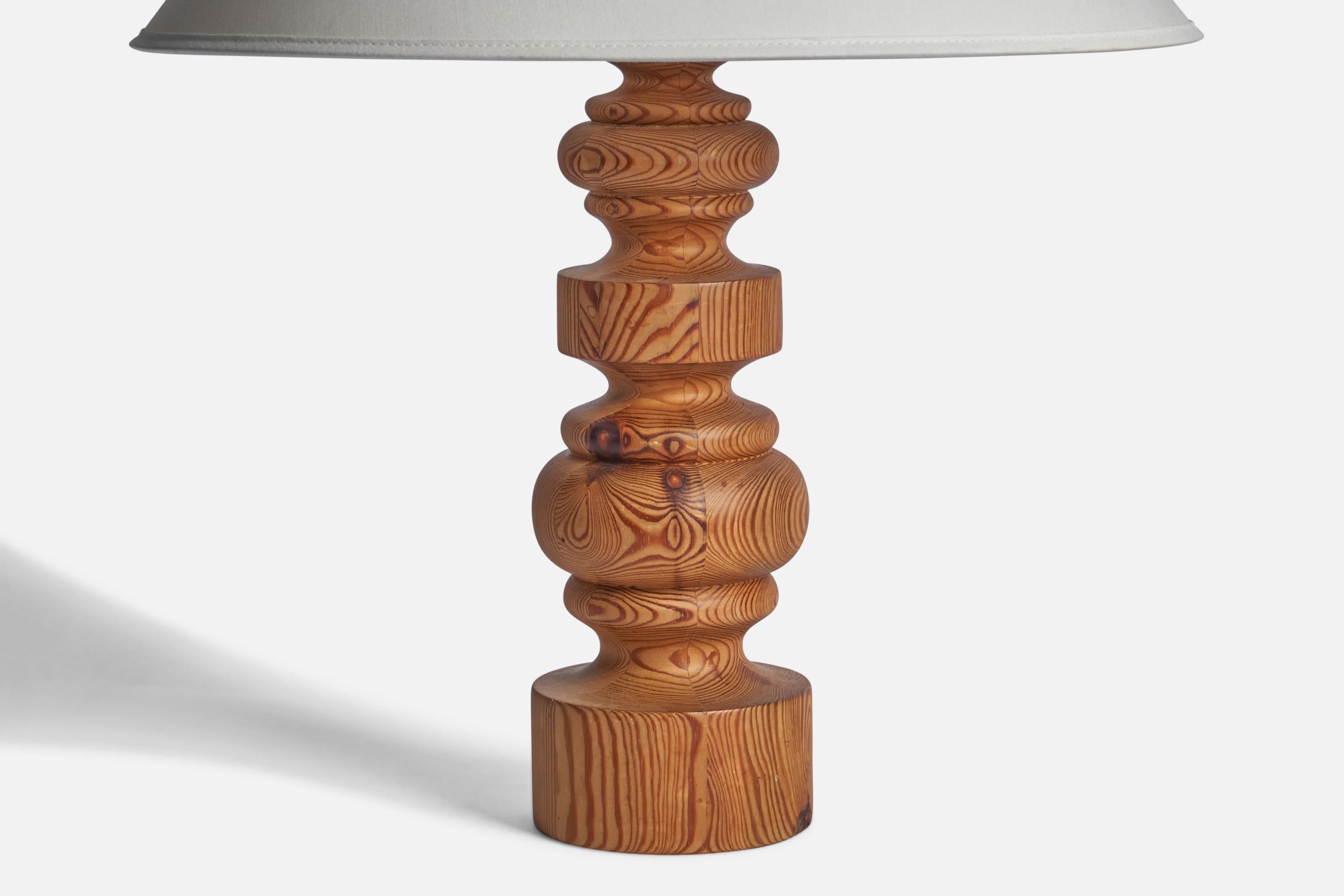 Suédois Designer suédois, lampe de bureau, pin, Suède, 1979 en vente