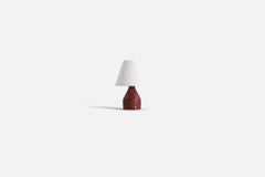 Swedish Designer, Table Lamp, Red-Glazed Ceramic, Sweden, 1960s