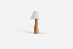 Designer suédois, lampe de bureau, pin massif, Suède, années 1960