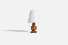 Lampada da tavolo di design svedese, pino massiccio, Svezia, anni '1970