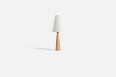 Swedish Designer, Table Lamp, Wood, Sweden, 1970s