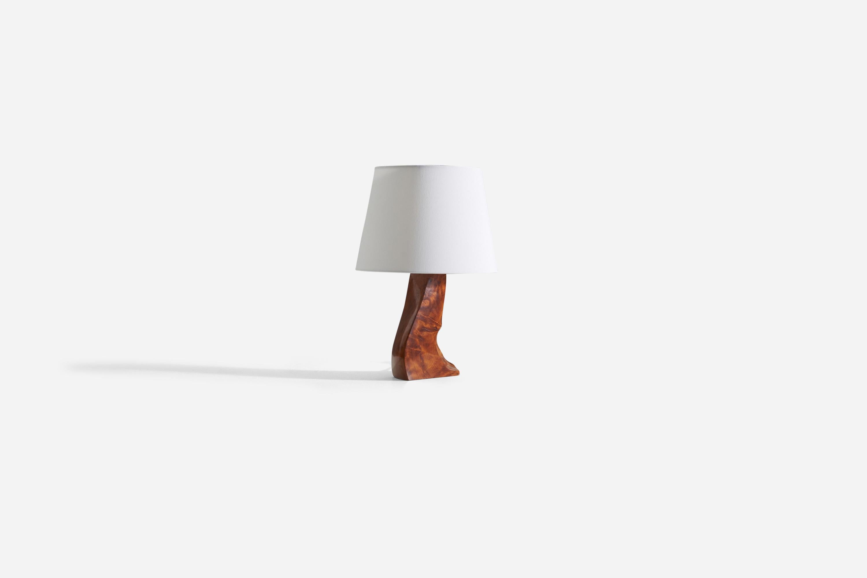 Late 20th Century Swedish Designer, Table Lamp, Solid Wood, Sweden, c. 1970s For Sale