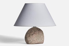 Swedish Designer, Table Lamp, Stone, Sweden, 1970s