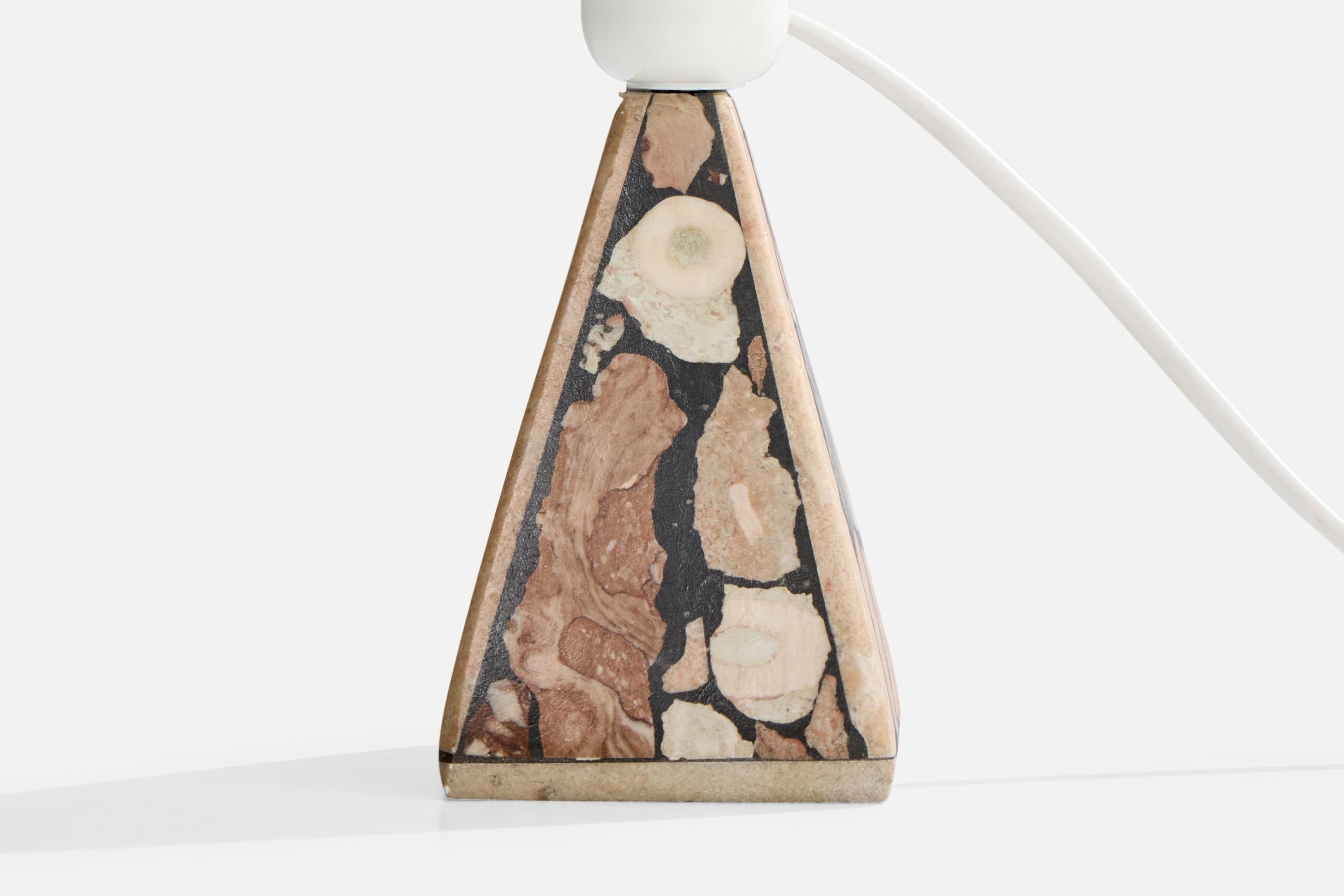 Late 20th Century Egon Jakobsson, Table Lamp, Stone, Sweden, 1990s For Sale