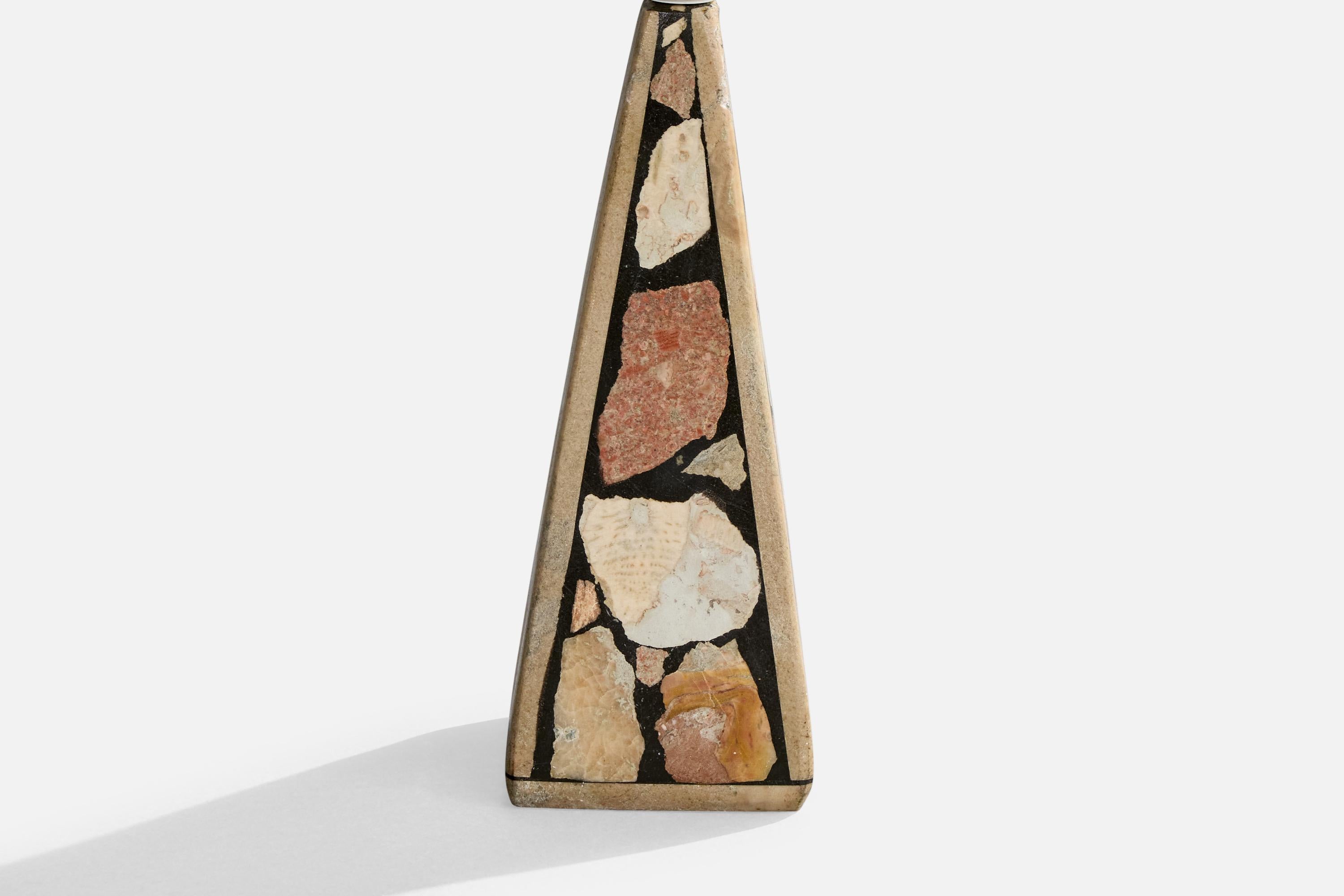 Swedish Designer, Table Lamp, Stone, Sweden, 1970s For Sale 1