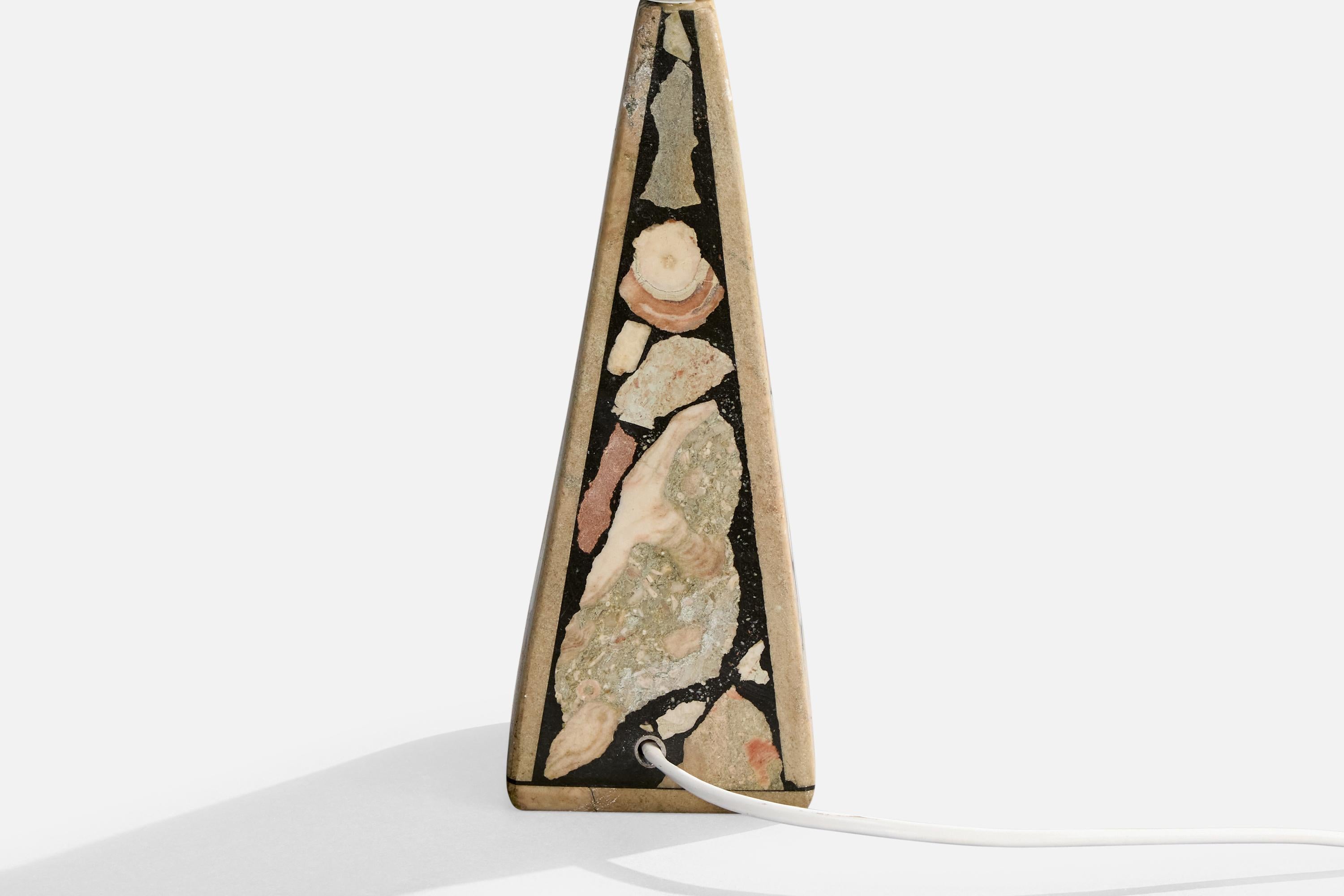 Swedish Designer, Table Lamp, Stone, Sweden, 1970s For Sale 2