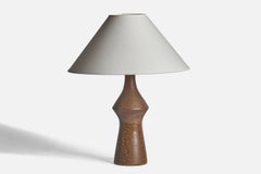 Swedish Designer, Table Lamp, Stoneware, Sweden, 1960s