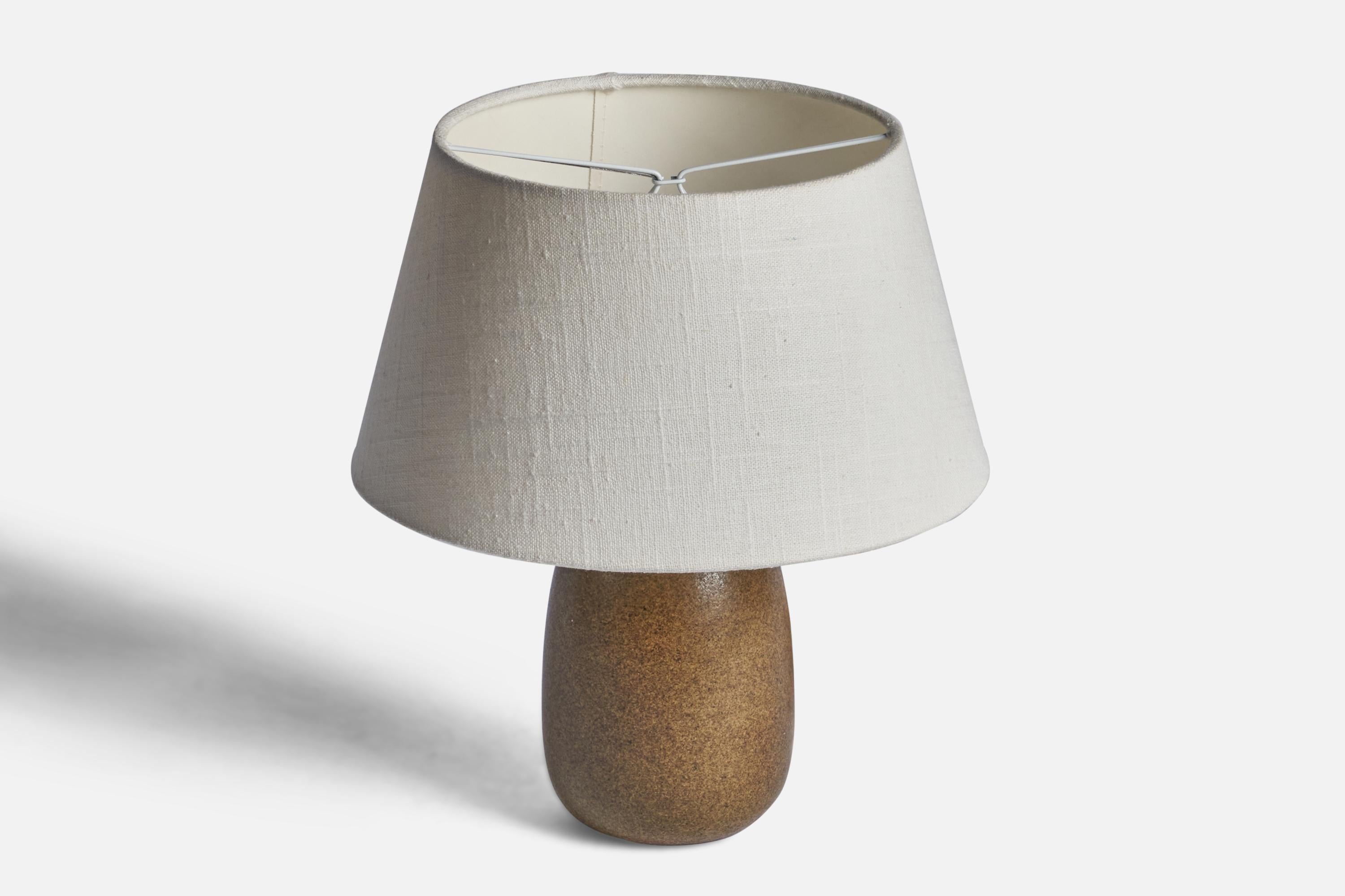 Mid-Century Modern Swedish Designer, Table Lamp, Stoneware, Sweden, 1960s For Sale