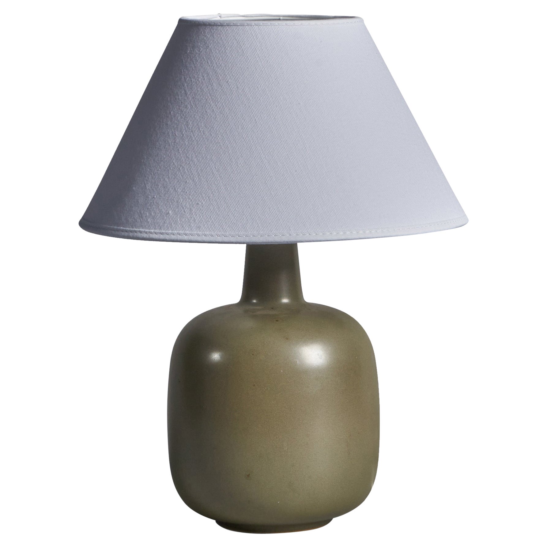 Diseñador sueco, lámpara de mesa, gres, Suecia, años 1960