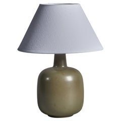 Diseñador sueco, lámpara de mesa, gres, Suecia, años 1960