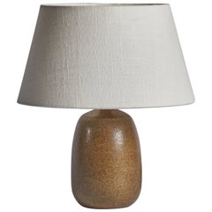 Diseñador sueco, lámpara de mesa, gres, Suecia, años 1960