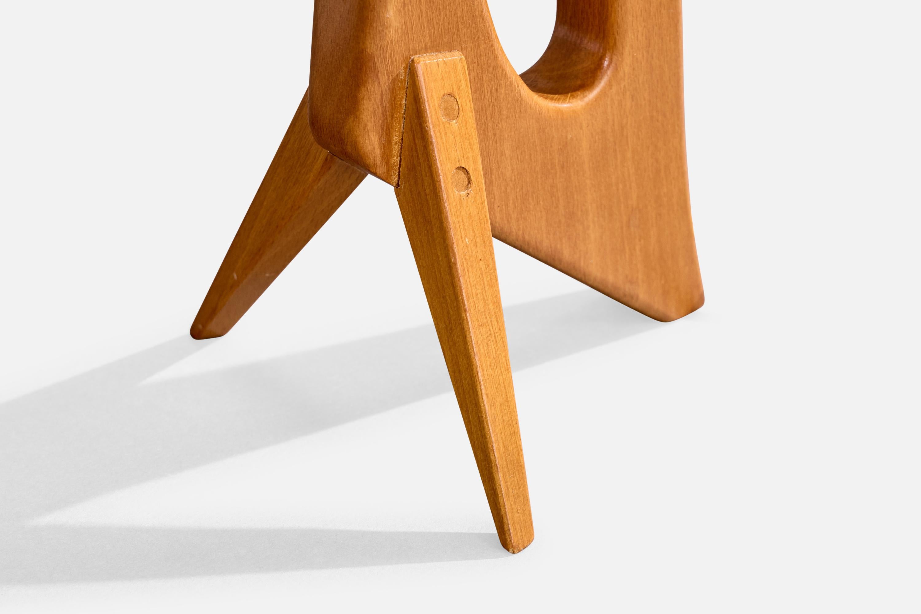 Swedish Designer, Table Lamp, Teak, Sweden, 1950s For Sale 5