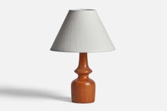Swedish Designer, Table Lamp, Teak, Sweden, 1950s