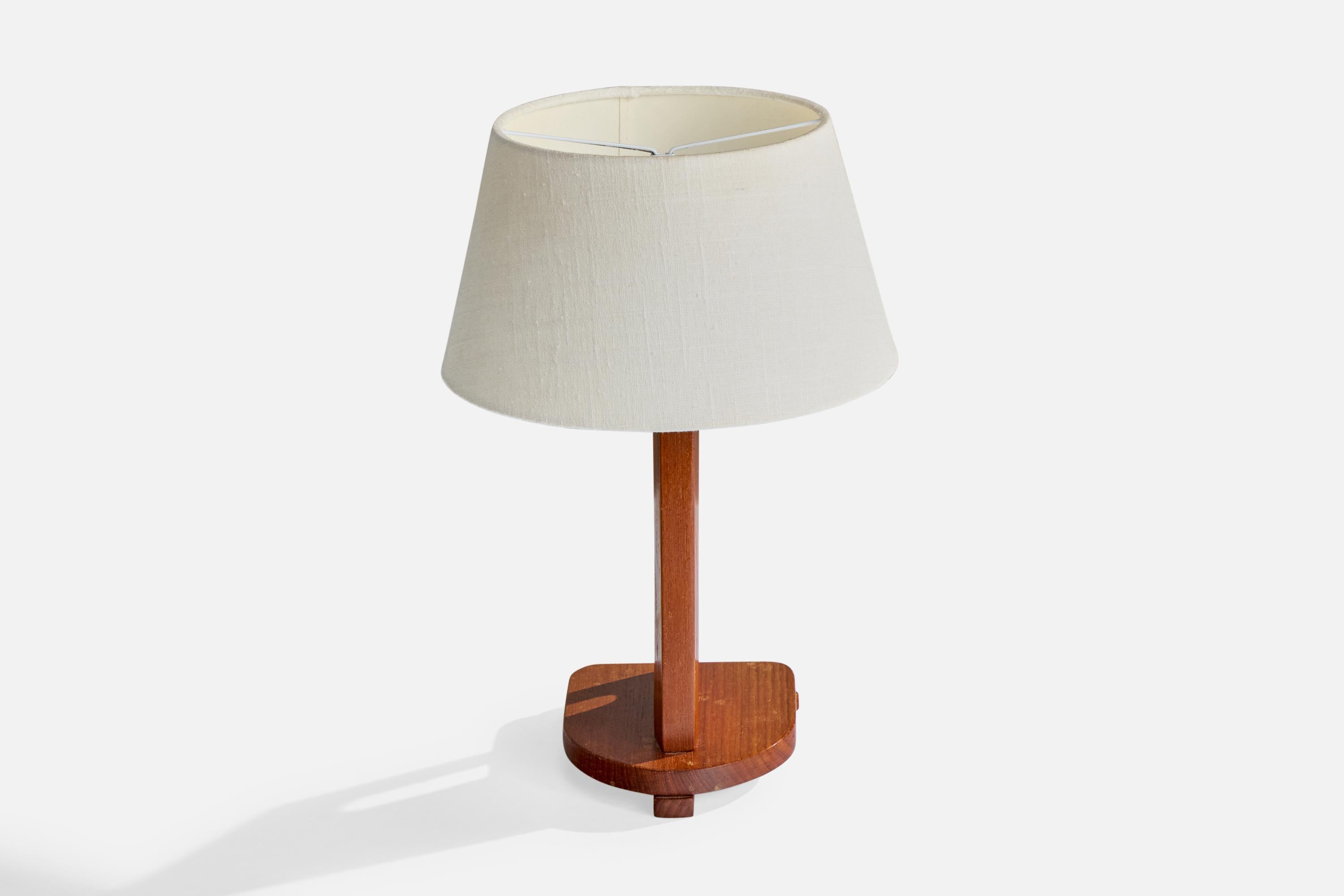 Diseñador sueco, Lámpara de mesa, Teca, Suecia, años 1950 Sueco en venta